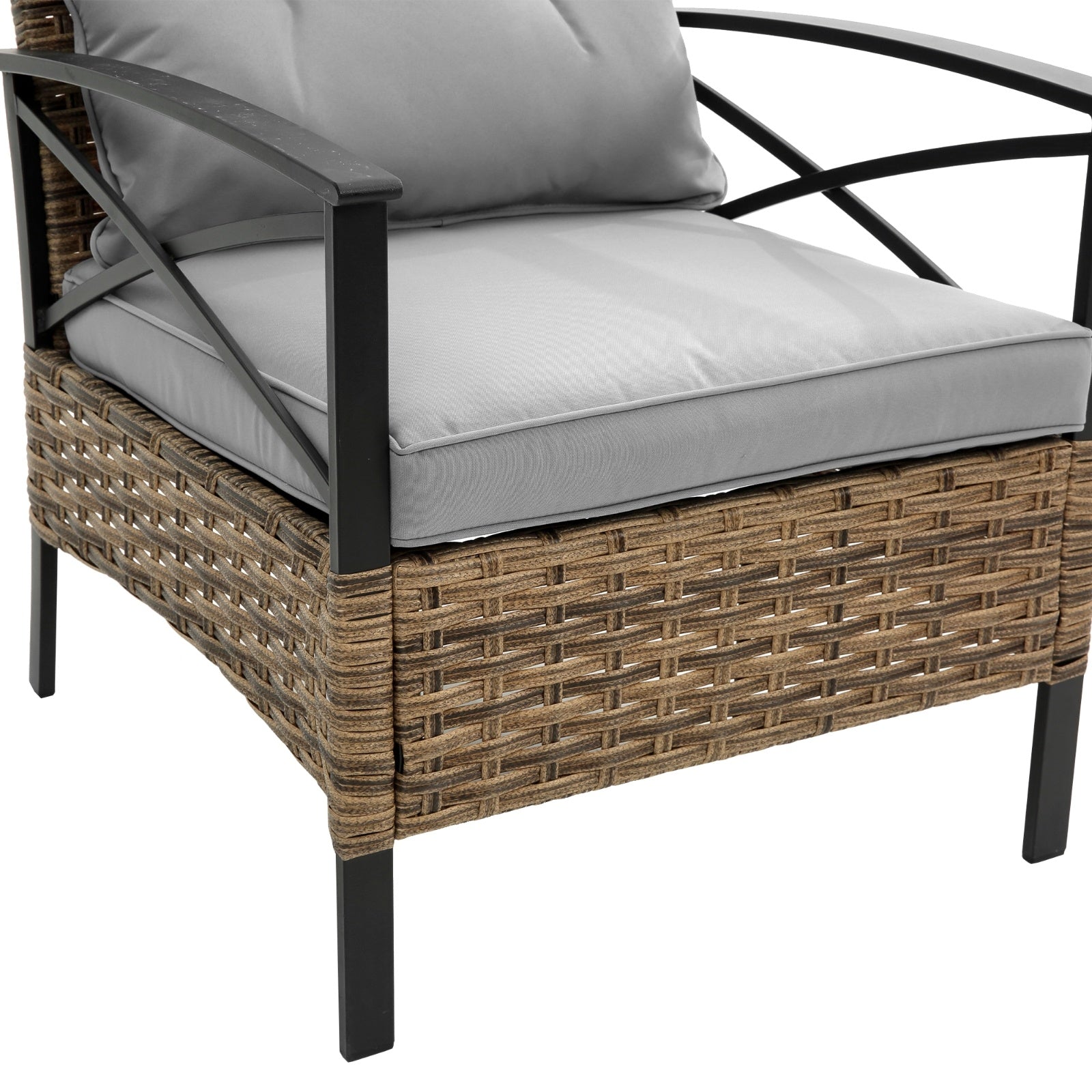 The Sunset Social - 4-Piece Rattan Patio Conversation Set ☀️