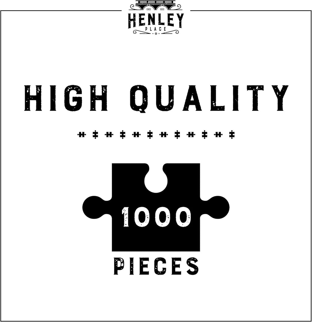 Henley Place Space Puzzle - 1000 Piece Deepspace Puzzle for Adults, Outerspace Jigsaw with Fun Fact & Reference Poster, NASA Nebula Illustration 20X27 Inches